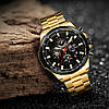 Механічний годинник з автопідзаводом Forsining, чоловічий наручний годинник форсінінг, золотий годинник з календарем, фото 4