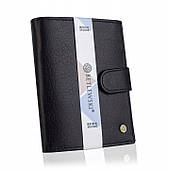 Чоловічий шкіряний гаманець Betlewski з RFID 12,8 х 10 х 2,5 (BPM-BH-64) - чорний