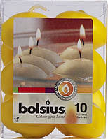Плавающие свечи Bolsius желтые 10 шт (пл10-010)