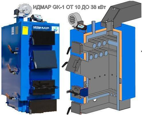 Идмар GK-1 Угольный котел для дома, твердотопливные котлы, котел на дровах - фото 3 - id-p461175