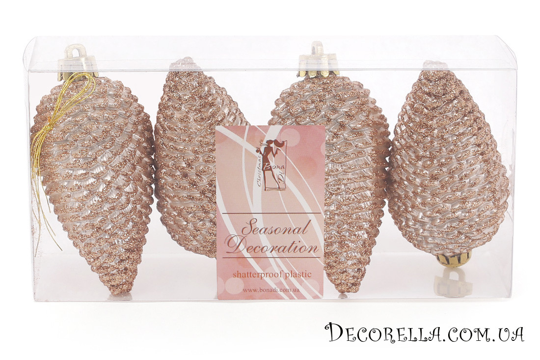 Набір шишок, шампань 8см, фото 1