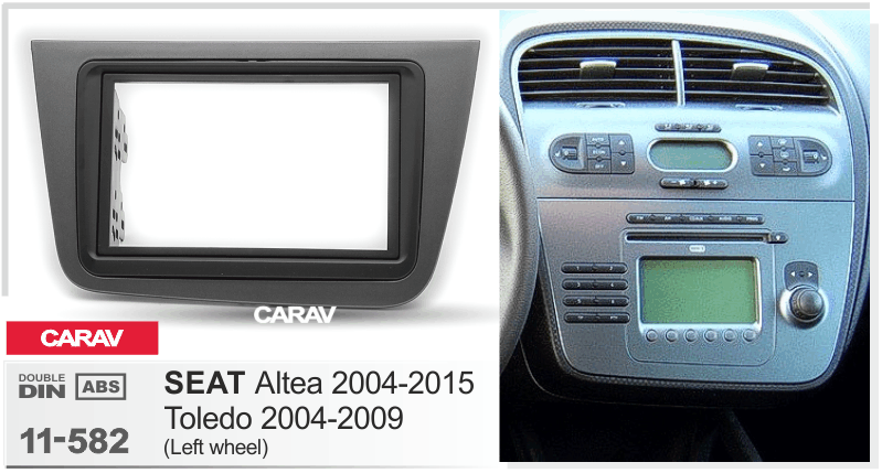 2-DIN переходная рамка SEAT Altea 2004-2015, Toledo 2004-2009 (Left wheel) , CARAV 11-582 - фото 1 - id-p1044529466