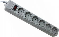 Фільтр-подовжувач мережевий Gembird 1.8м 6 розеток grey (SPG6-G-6G)