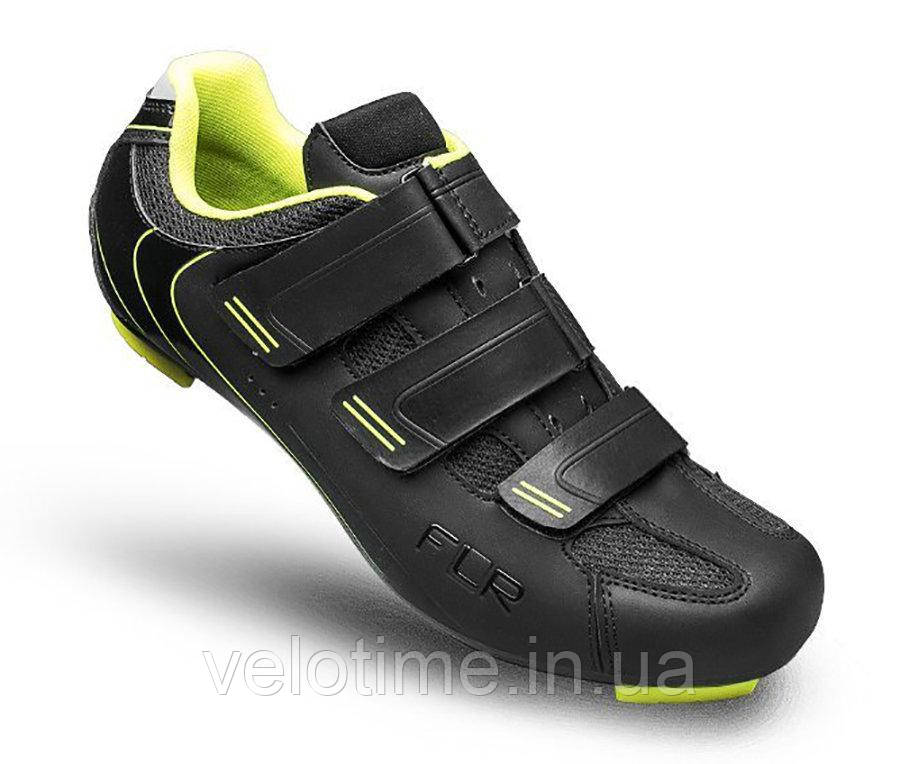 Велосипедні туфлі шосе FLR F-35 (42р., чорний-жовтий), фото 1