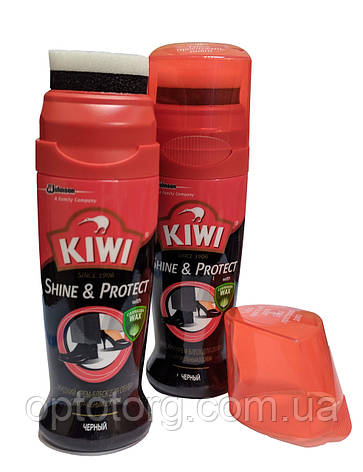 Крем фарба рідка Чорна Shine Protect для гладкої шкіри Kiwi 75мл, фото 1