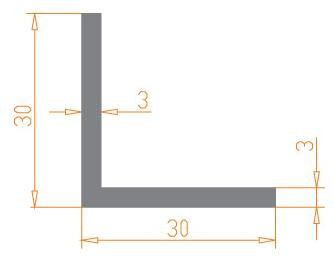 Алюмінієвий кут 30х30х3 