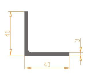 Алюмінієвий кут 40х40х3, фото 1