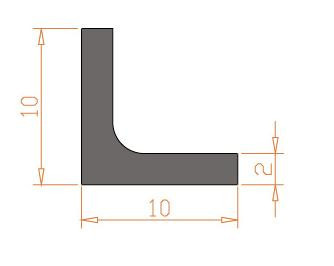 Алюмінієвий кут 10х10х2