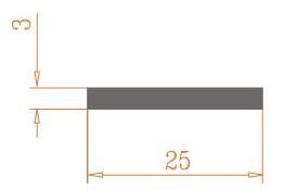 Алюмінієва смуга 25х3, фото 1