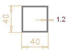 Труба квадратна 40х40х1.2