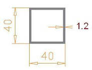 Труба квадратна 40х40х1.2