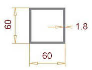 Труба квадратна 60х60х1.8