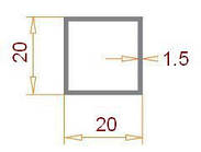 Труба квадратна 20х20х1.5