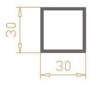 Труба квадратная 30х30х2