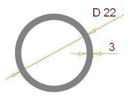 Труба кругла 22х3, фото 1