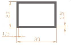 Труба прямокутна 30х20х1,5, фото 1