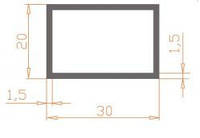 Труба прямокутна 30х20х1,5