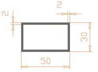 Труба прямоугольная 50х30х2