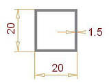 Труба прямокутна 20х10х1.5, фото 2