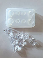 Молд для смоли для відливання 8 кристалів різних розмірів