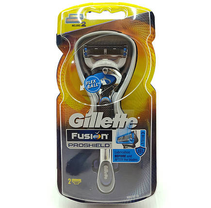 Гоління для гоління Gillette Fusion Proshield 2 картриджі (GFPS2), фото 1