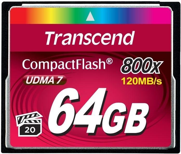 Картка пам'яті CompactFlash 64 GB Transcend Premium 800x (TS64GCF800)