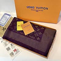 Платок, шаль палантин Луи Витон фиолет с люрексом качеством ААА