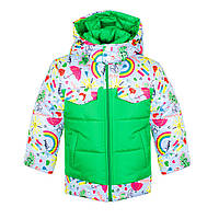 Куртка дитяча для хлопчика Везунчик зелена весна/осінь/зима 86,92,98,104,110 см жилетка-овчина