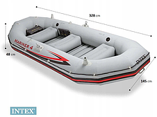 Надувний човен чотиримісний Intex Mariner 4 — 328х145х48 см, фото 4