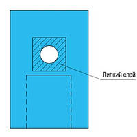Покриття офтальмологічне 100х80 см з липким шаром, кишенею та отвором d=7 см (СМС), стерильне, Неман