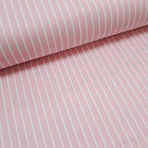Ткань поплин белая полоска на розовом (ТУРЦИЯ шир. 2,4 м) №32-68 ОТРЕЗ(0,75*2,4м)