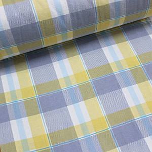 ВІДРЕЗ (0,7*2,4 м) Фланелева тканина (ТУРЦІЯ шир. 2,4) Клітинка жовто-блакитна (FL-W-0010)