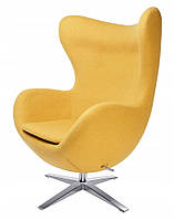 Дизайнерське крісло-яйце Egg Широке / хромована ніжка