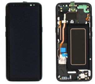 Дисплей (LCD) Samsung GH97-20470A G955F Galaxy S8 plus із сенсором чорний із рамкою сервісний