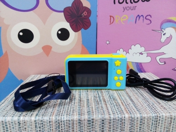 Фотоаппарат для детей цифровая голубо желтая digital camera Amazing - фото 4 - id-p1044787808