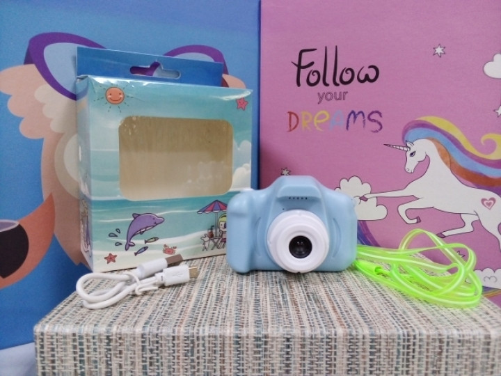 Цифровой детский фотоаппарат с функцией видео камера голубой Amazing - фото 3 - id-p1044787811