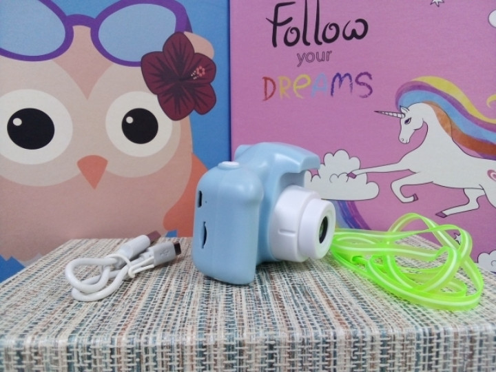 Цифровой детский фотоаппарат с функцией видео камера голубой Amazing - фото 4 - id-p1044787811