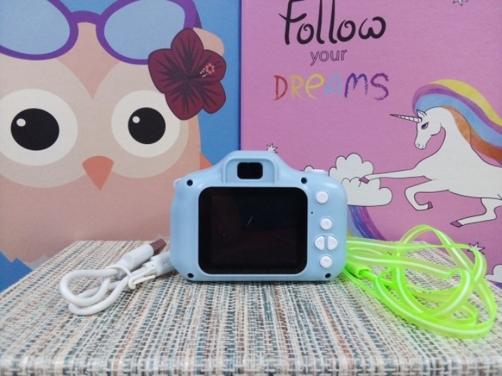 Цифровой детский фотоаппарат с функцией видео камера голубой Amazing - фото 5 - id-p1044787811