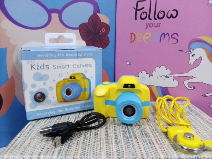 Детский цифровой фотоаппарат Kids smart camera голубой с желтым Amazing - фото 3 - id-p1044787817