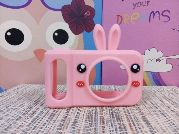 Чехол на детский фотоаппарат розовый зайчик Amazing - фото 3 - id-p1044787826