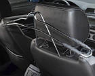 Автомобільна вішалка для одягу на підголовник HEBE НВА-63, 50х 25х10см, хром, фото 3