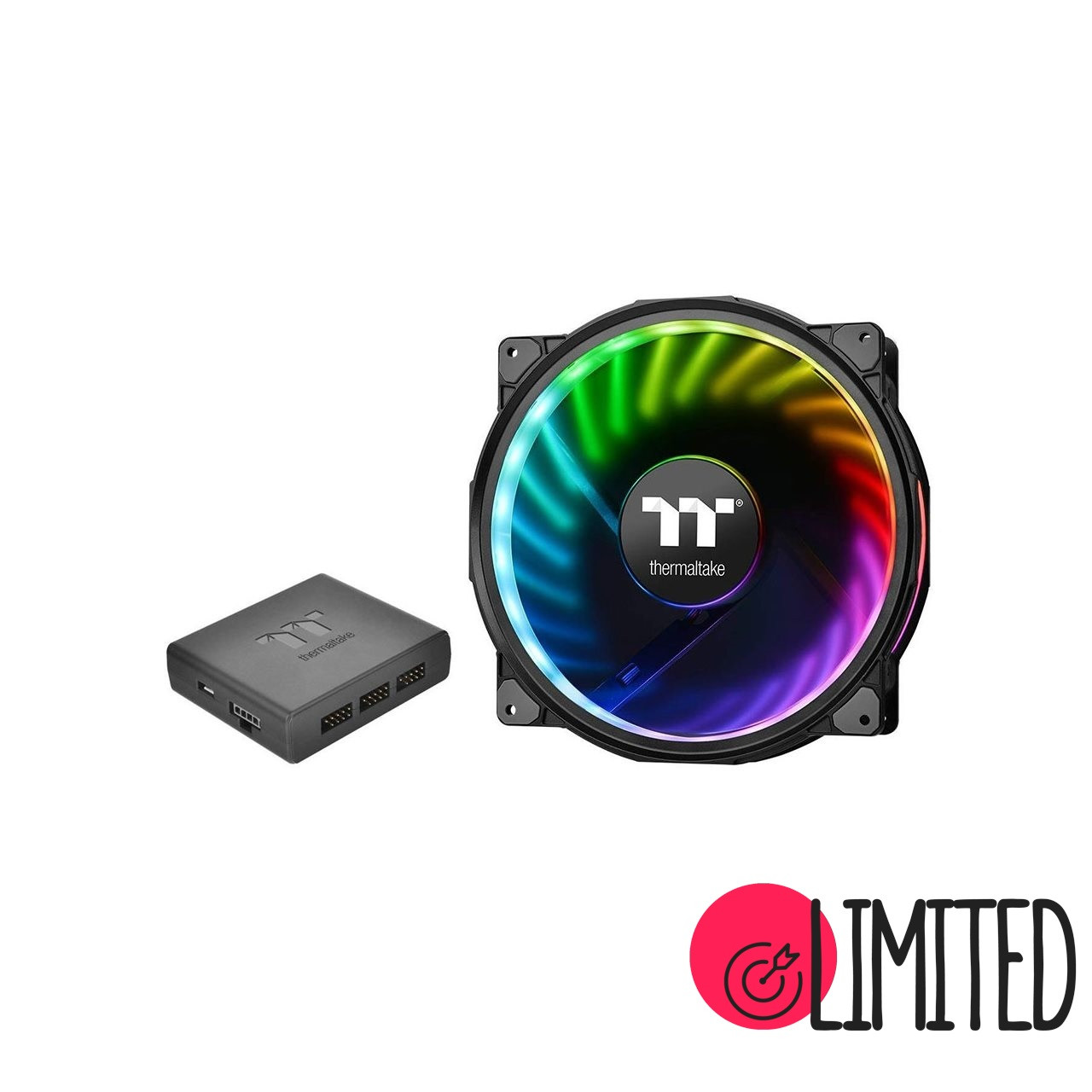 Вентилятор 200 мм Thermaltake Riing Plus 20 RGB Premium + Controller (CL-F069-PL20SW-A)