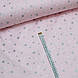 Бавовняна тканина (ТУРЕЧЧИНА шир. 2,4 м) зірки біло-срібні (гліттер)на рожевому, фото 3