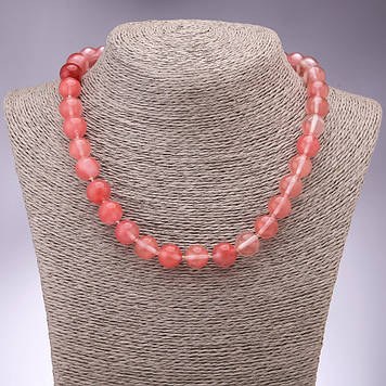 Намисто Халцедон гладка кулька d-12мм L-45см