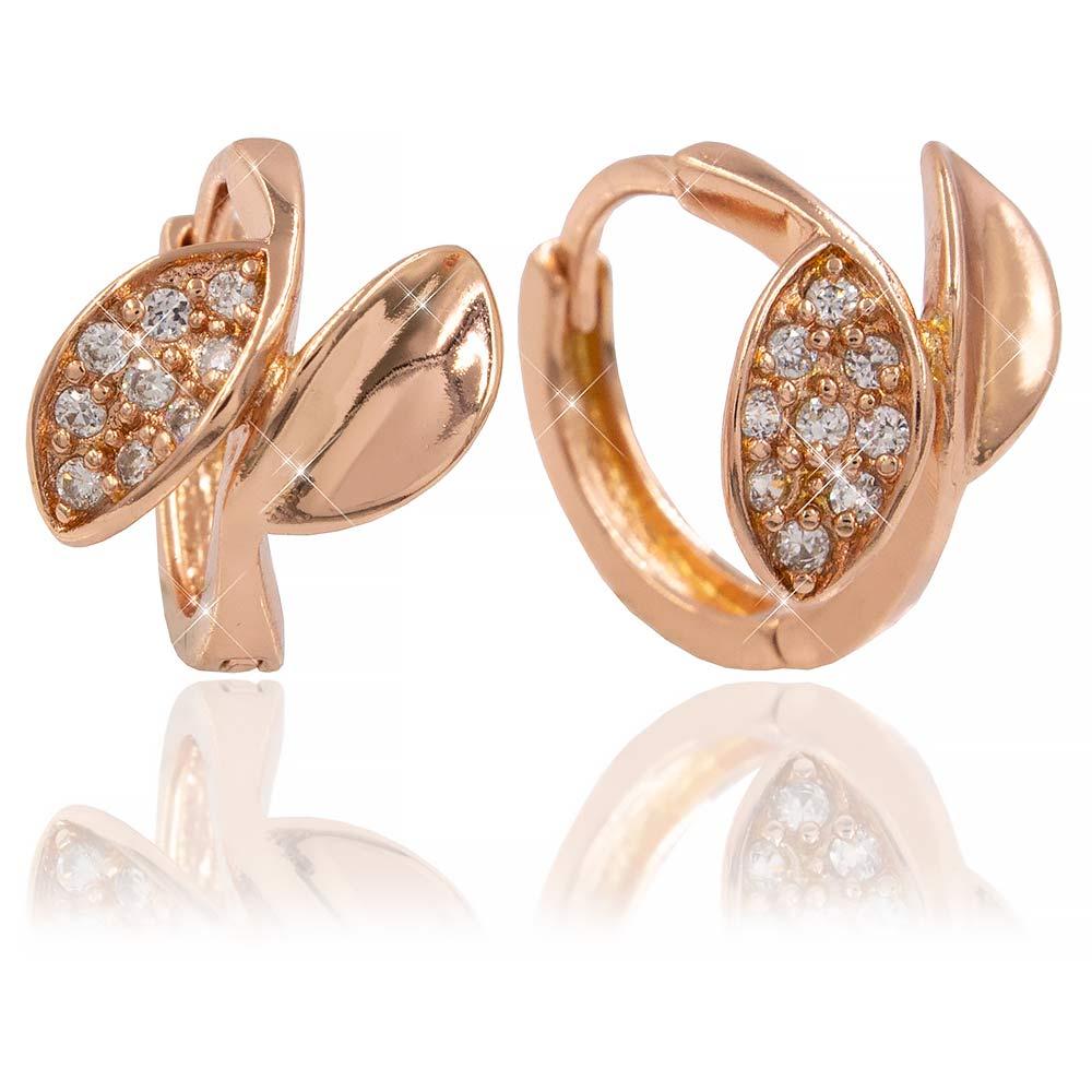 Сережки Xuping позолота Листочки (Медичне золото) 924106