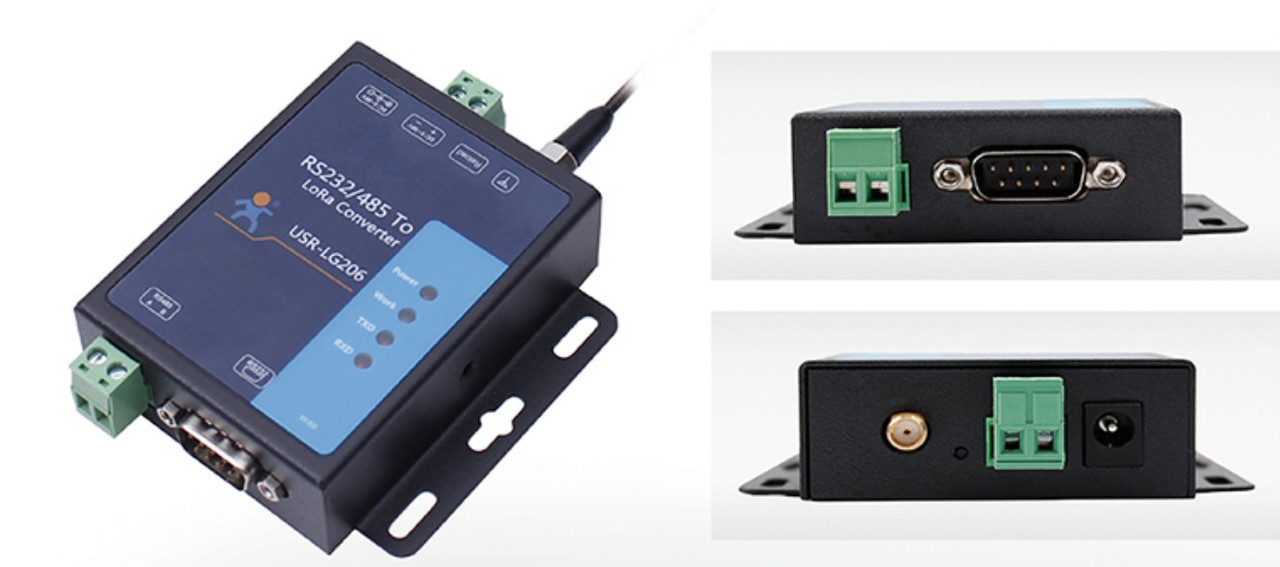 Перетворювач порту USR-LG206-L-P RS232/RS485 в LoRa 398-525 Mhz