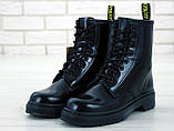 Черевики жіночі осінні шкіряні Dr. Martens Black Mono "Чорні" розмір 36-39, фото 6