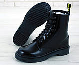 Черевики жіночі осінні шкіряні Dr. Martens Black Mono "Чорні" розмір 36-39, фото 3