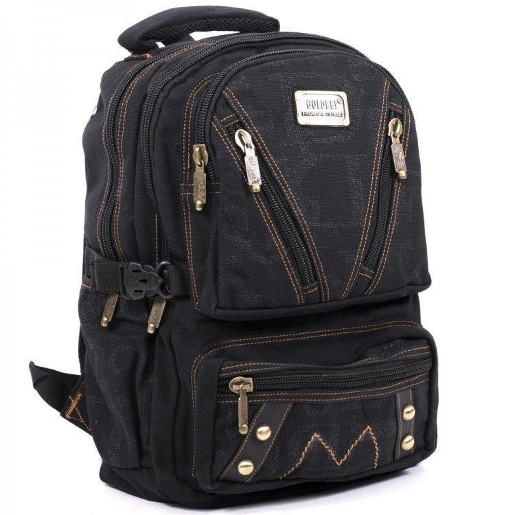 Джинсовий підлітковий рюкзак Gold Be 28 x 42 x 15 см Чорний (b255/1)