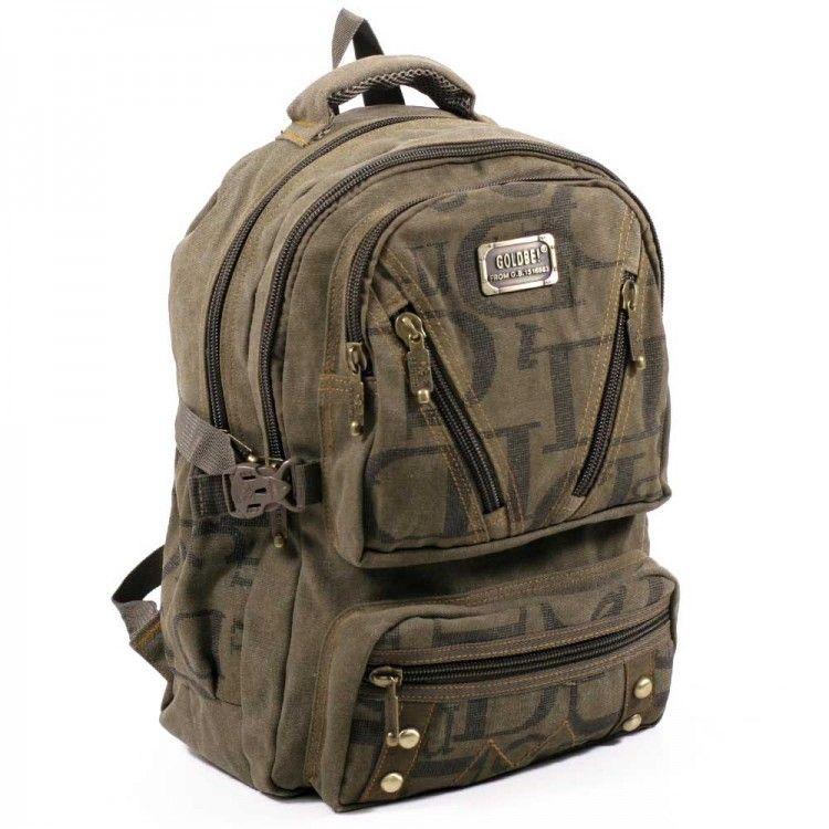 Джинсовий підлітковий рюкзак Gold Be 28 x 42 x 15 см Зелений (b255/3)